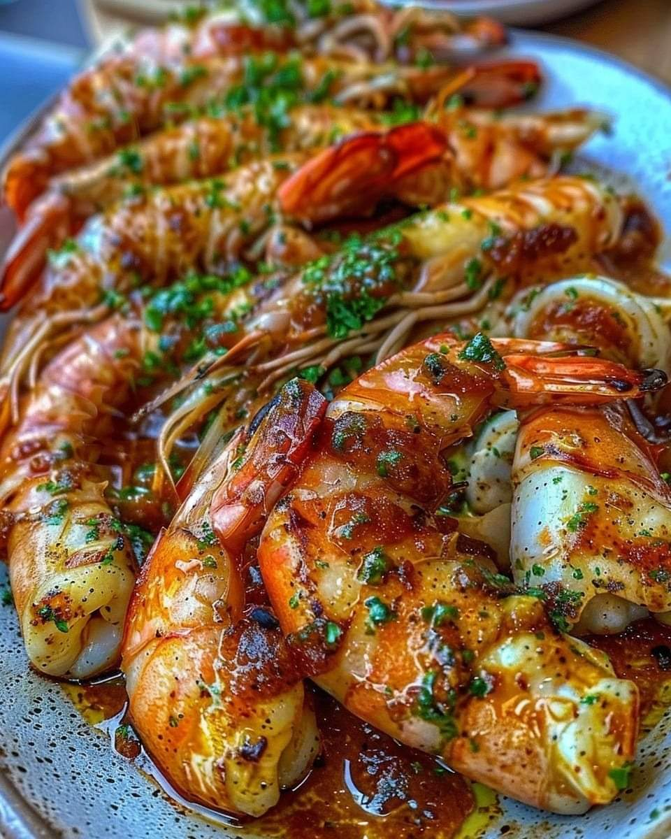 Grilled Prawns with Garlic Butter and Parsley