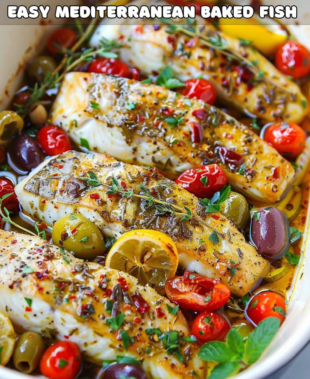 Easy Mediterranean Baked Fish