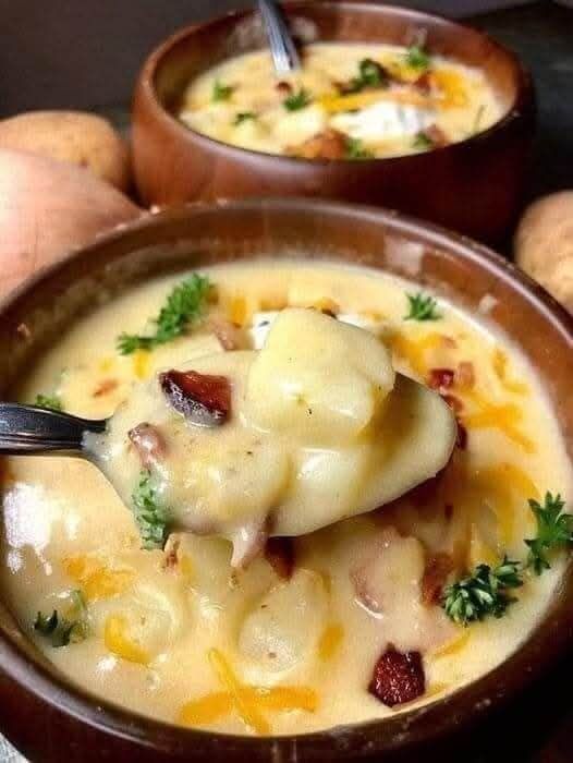 Easiest meal ever for you potato soup lovers out there! Delicious too might I add!