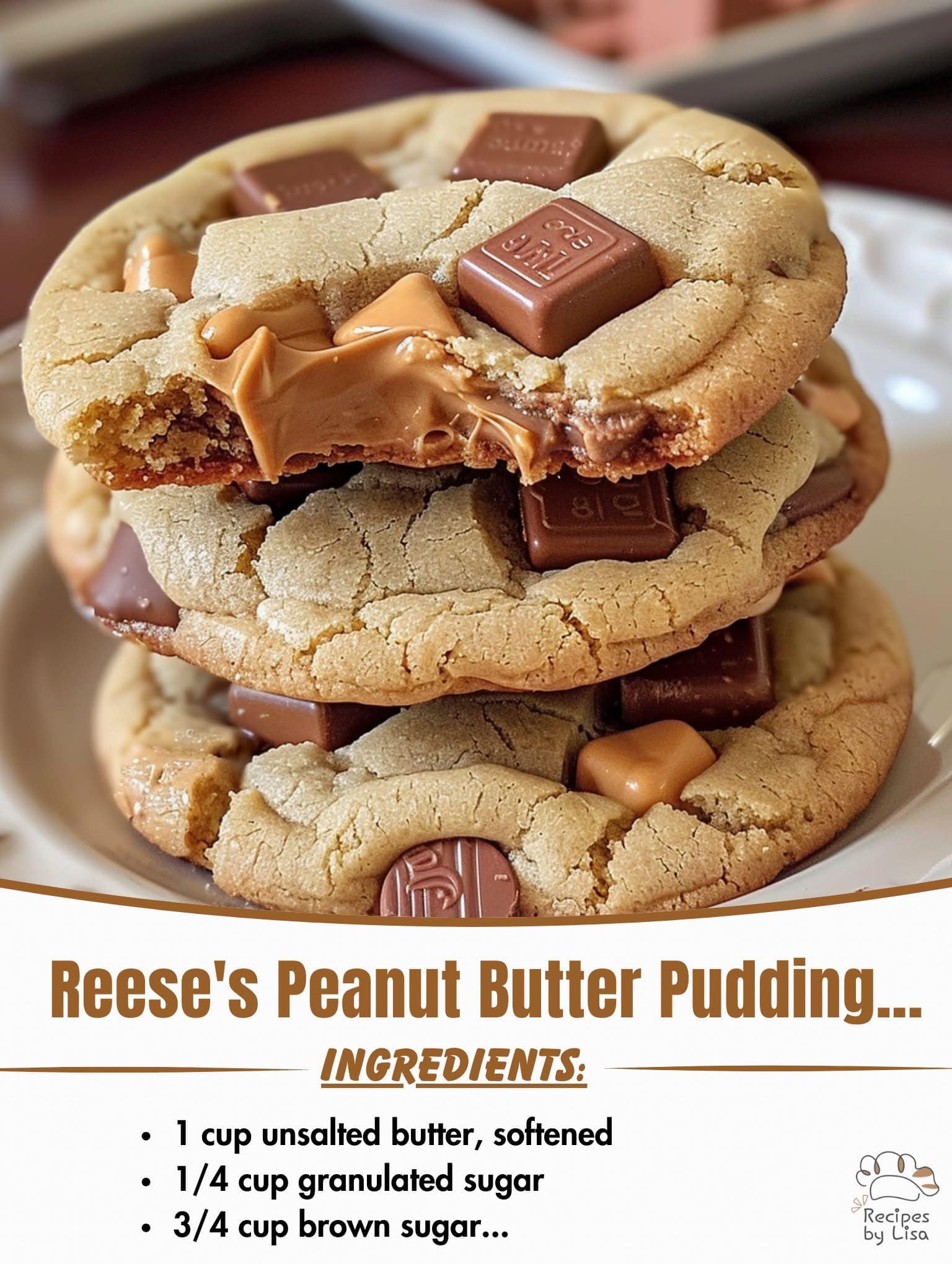  Reese’s Peanut Butter Pudding Cookies – A Sweet Hug in Every Bite!