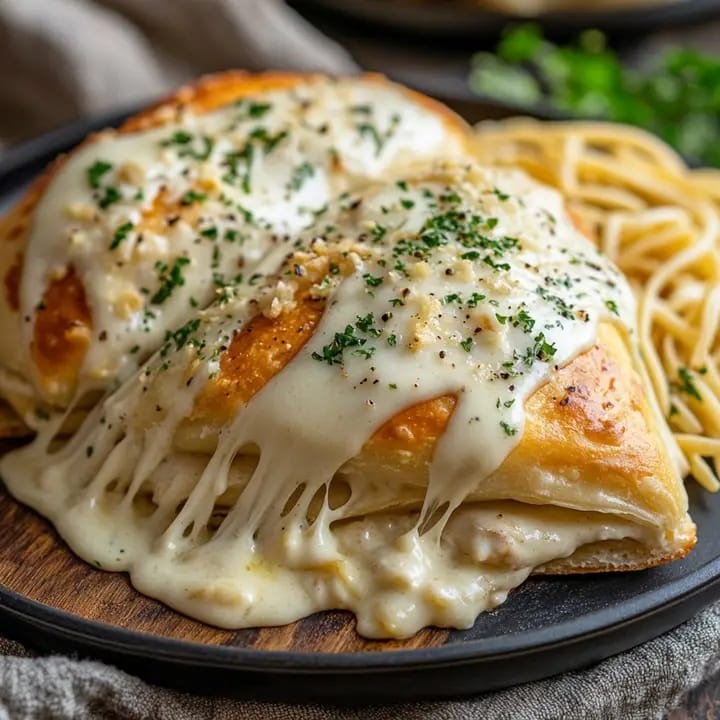 🥰Chicken Alfredo Airfryer Calzones