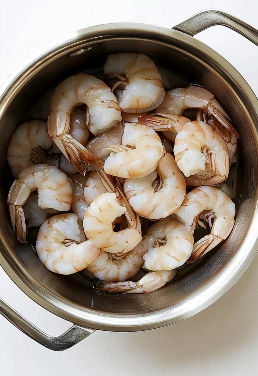 Slow Cooker 4-Ingredient Garlic Shrimp Pasta