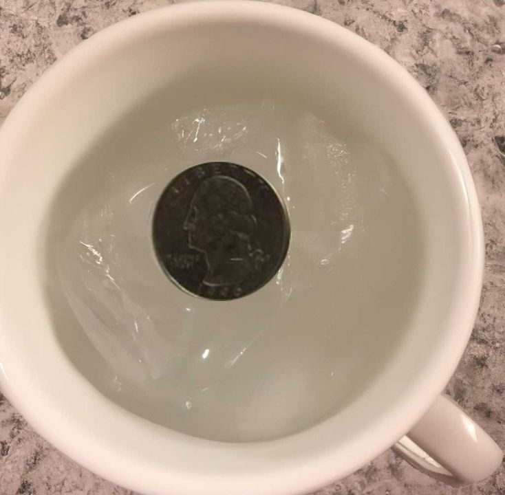 If you are going on vacation, put a quarter on a cup of ice. Here’s why