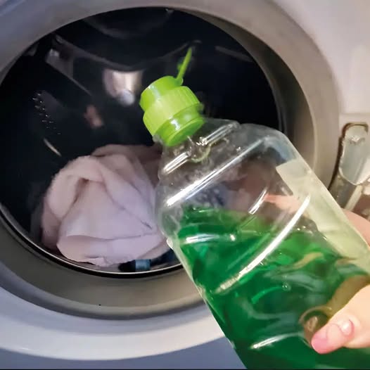 Why do you need to put dishwashing liquid in the washing machine?