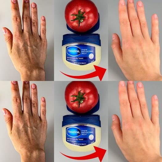 Rejuvenate Your Hands with Vaseline and Tomato