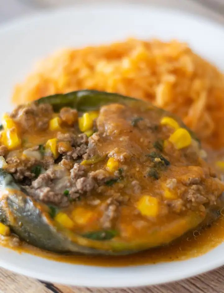 Ground beef stuffed peppers