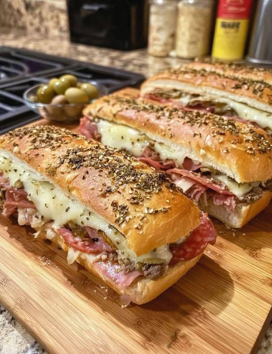 Giant Muffaletta Italian Sandwich 