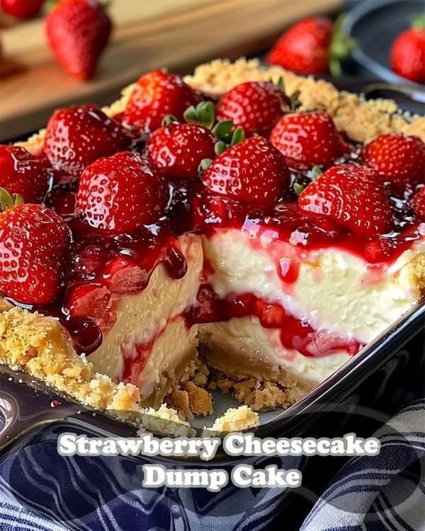 Strawberry Cheesecake Dump Cake: A Quick and Easy Dessert You’ll Love!