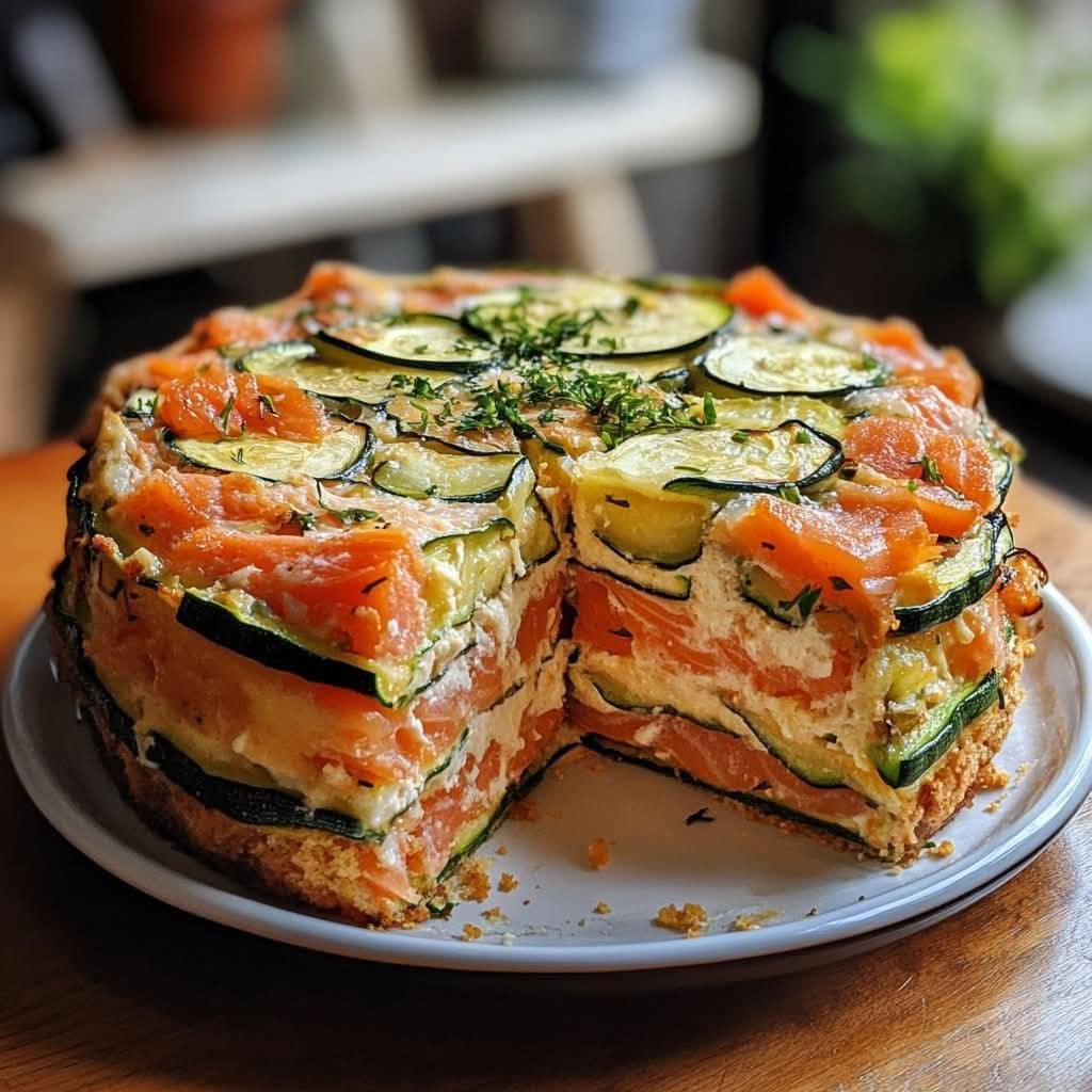 Cake au Saumon Fumé et Courgettes