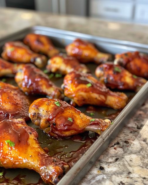 Baked Sweet Baby Ray’s Chicken Drumsticks