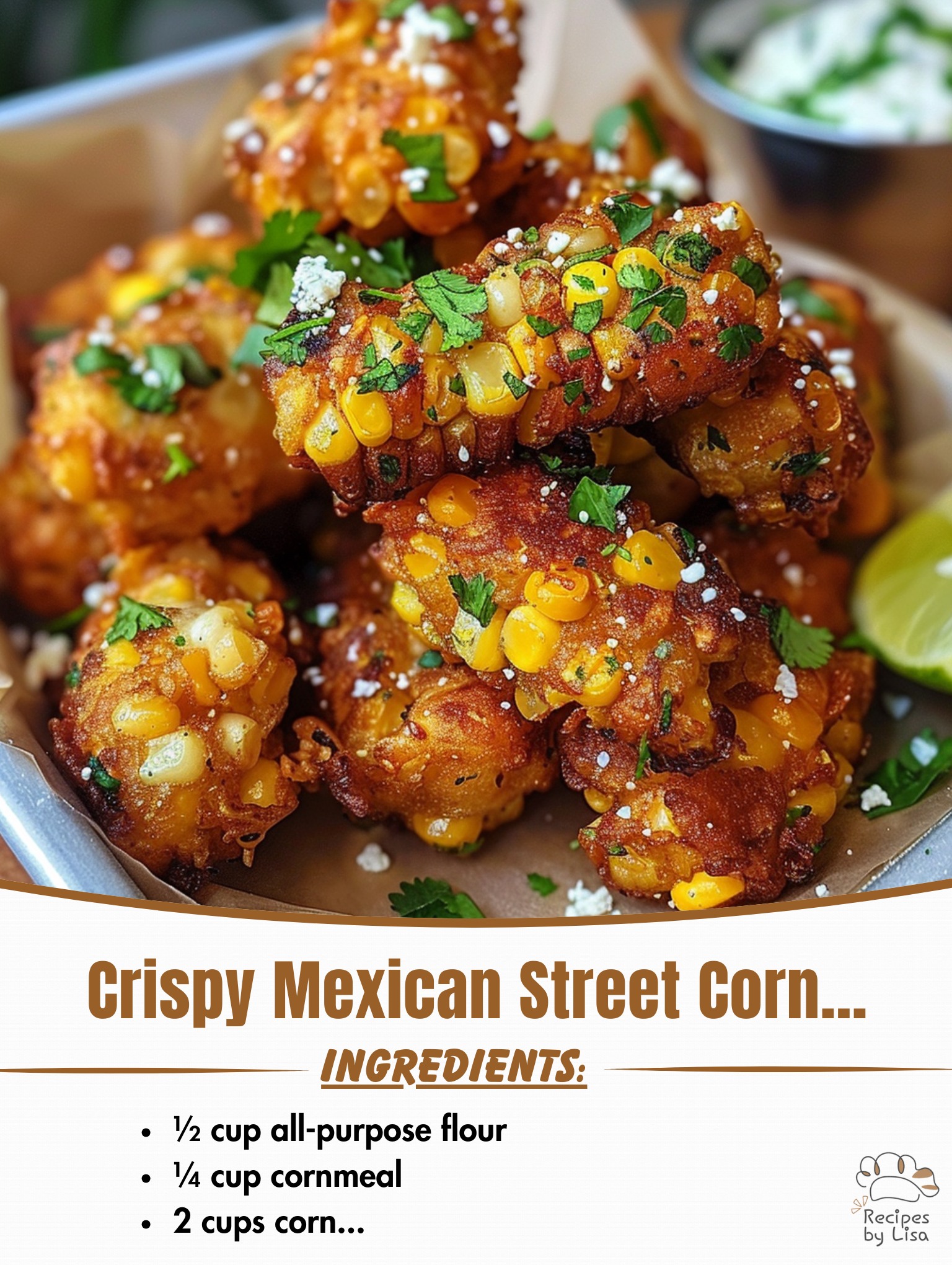 Crispy Mexican Street Corn Fritters