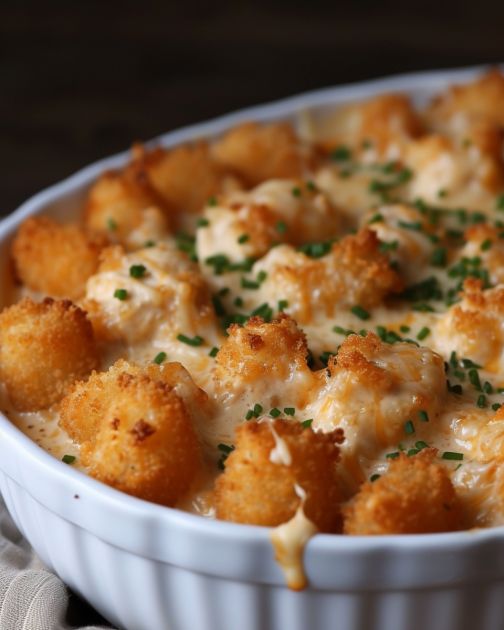 Creamy Ranch Chicken Tater Tot Bake