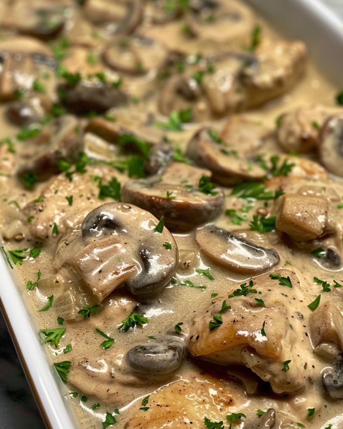 Baked Chicken Stroganoff