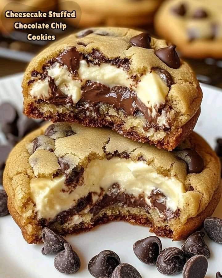  Cheesecake Stuffed Chocolate Chip Cookies 