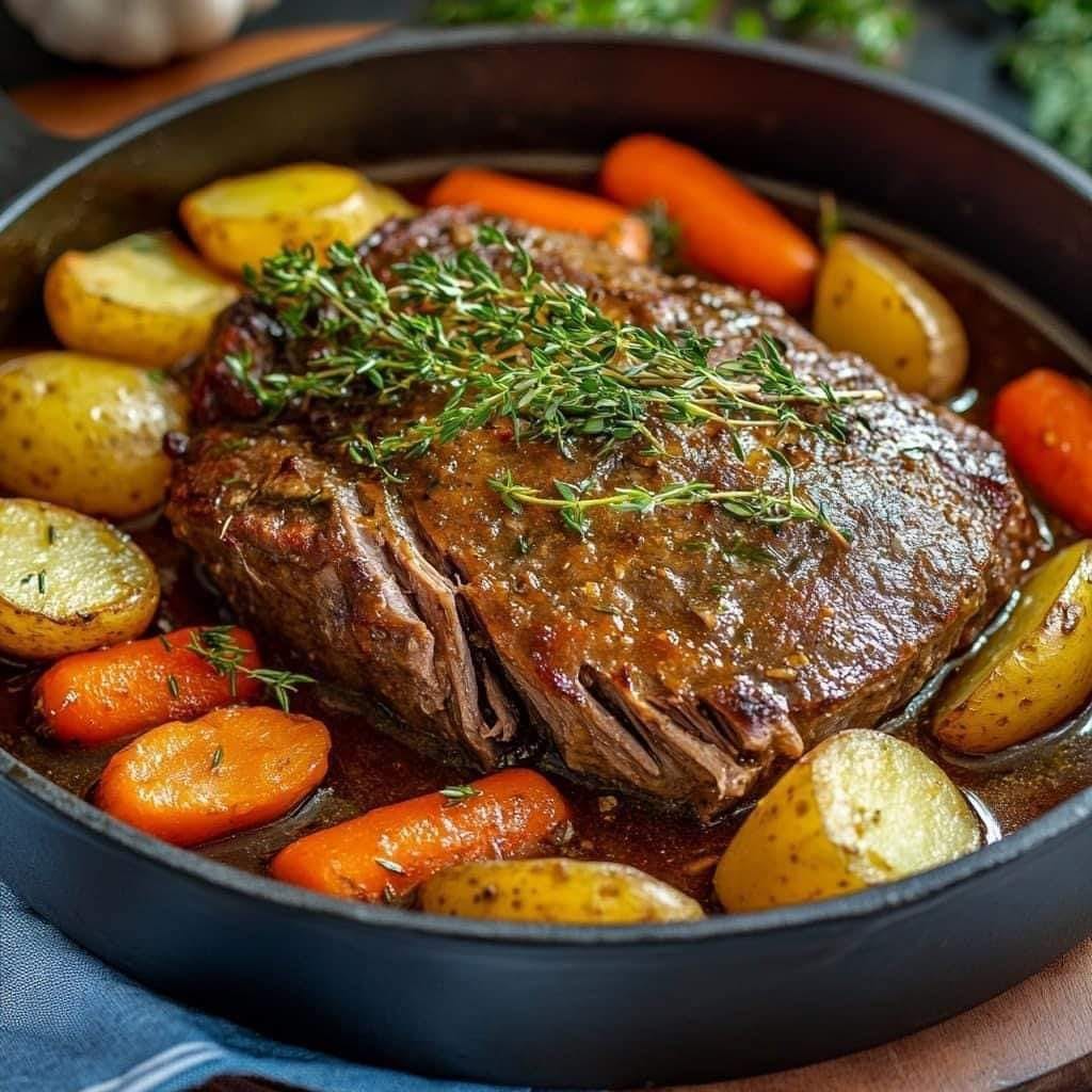 Red Wine-Braised Beef Stew With Potatoes And Carrots