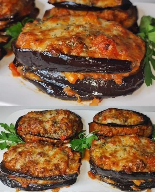 Baked Eggplant with Savory Meat Filling