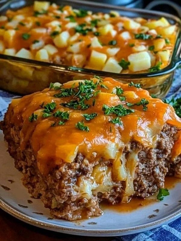  cowboy meatloaf and potato casserole