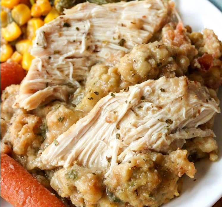 Crockpot Chicken and Stuffing