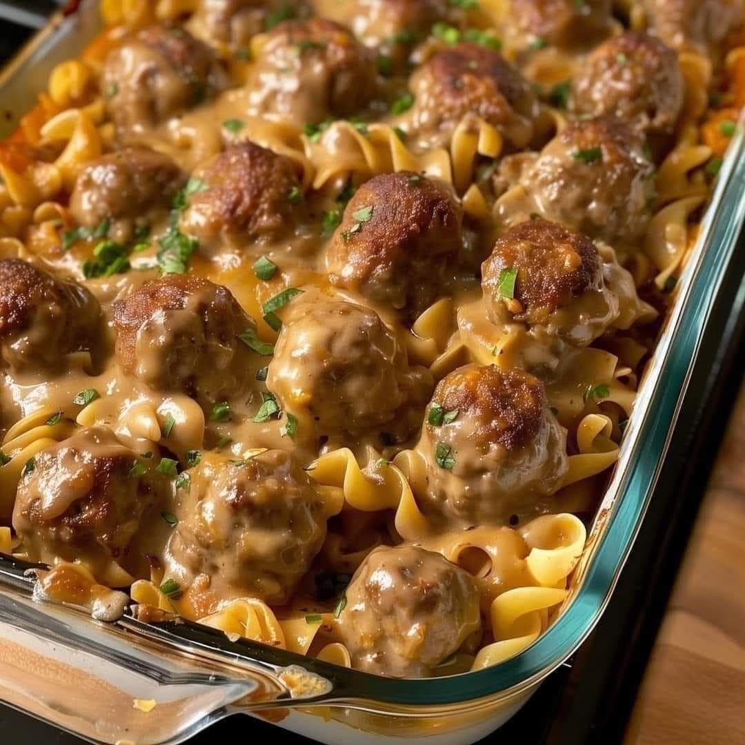 SWEDISH MEATBALLS AND NOODLES