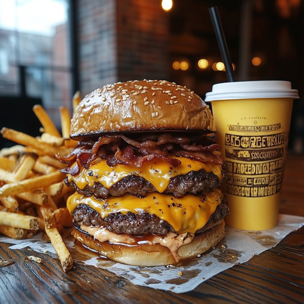 Ultimate Triple Bacon Cheeseburger 