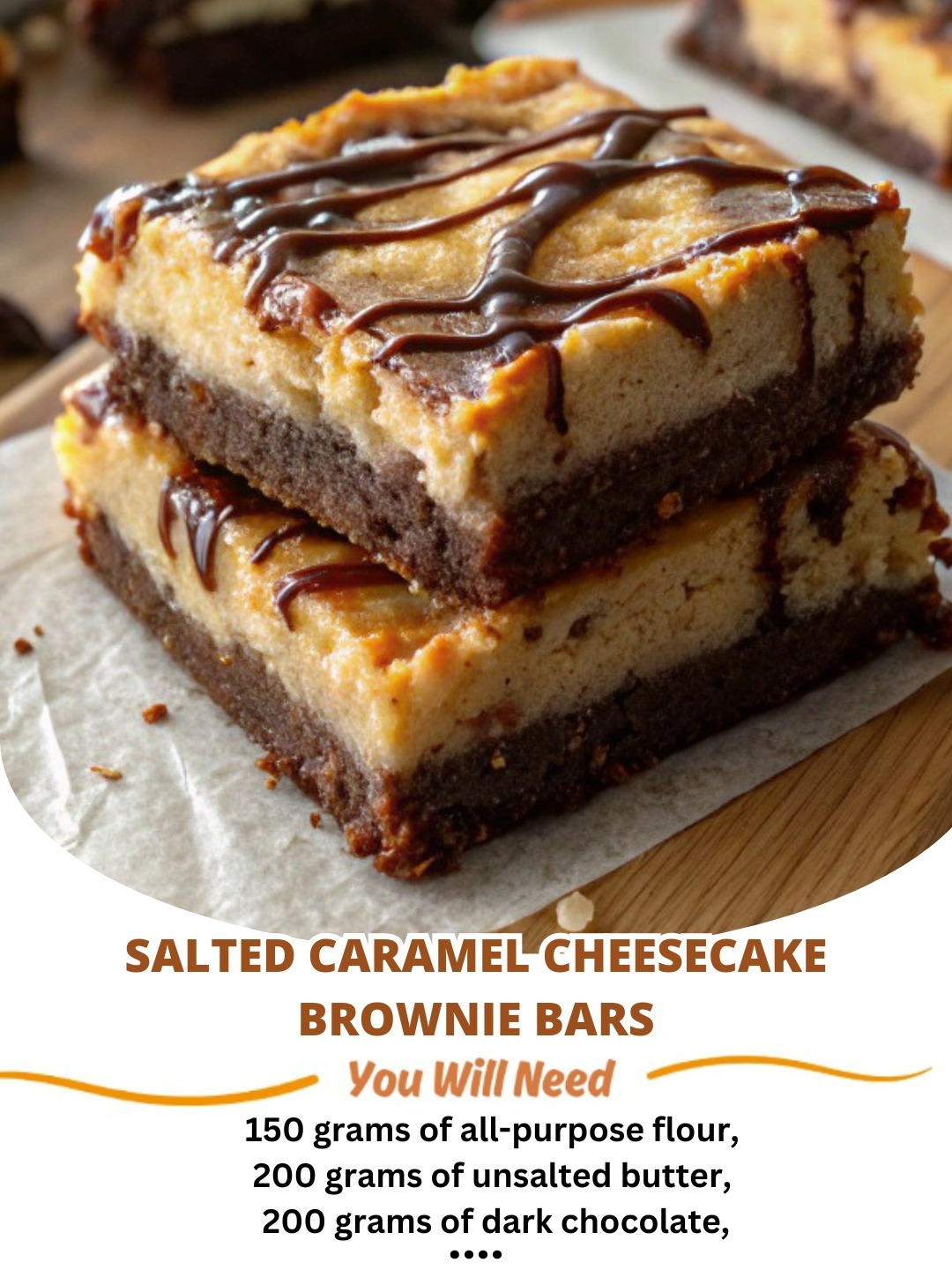 Salted Caramel Cheesecake Brownie Bars