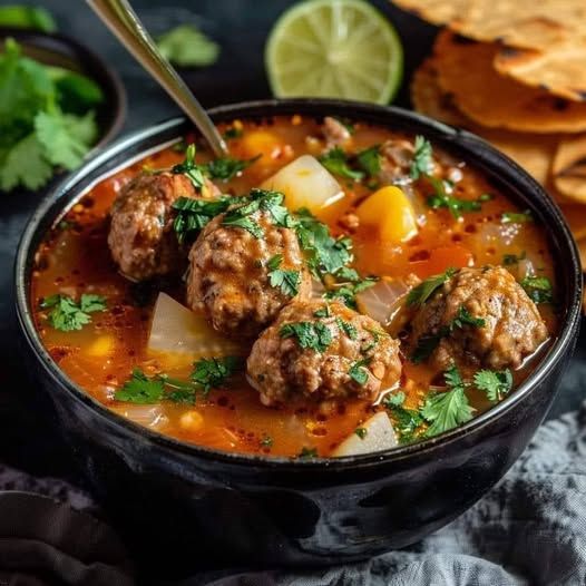 traditional Mexican comfort food that combines savory meatballs with a rich and flavorful broth.