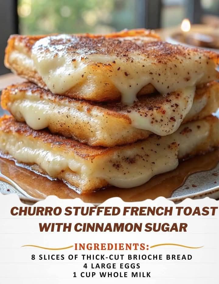 Churro Stuffed French Toast with Cinnamon Sugar 