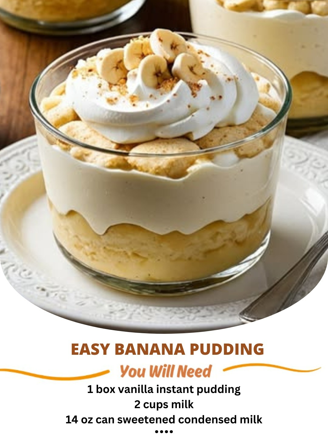 Easy Banana Pudding 🍌🍮