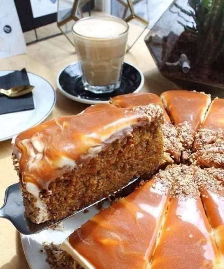 Caramel-Glazed Carrot Cake with Cream Cheese Frosting