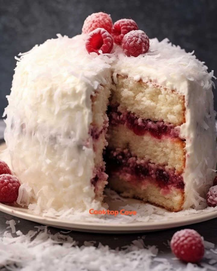 This ‘Snowball Cake’ is one of our favorites! Not only does it look impressive, but the taste is second to none.