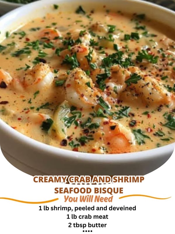 Creamy Crab and Shrimp Seafood Bisque