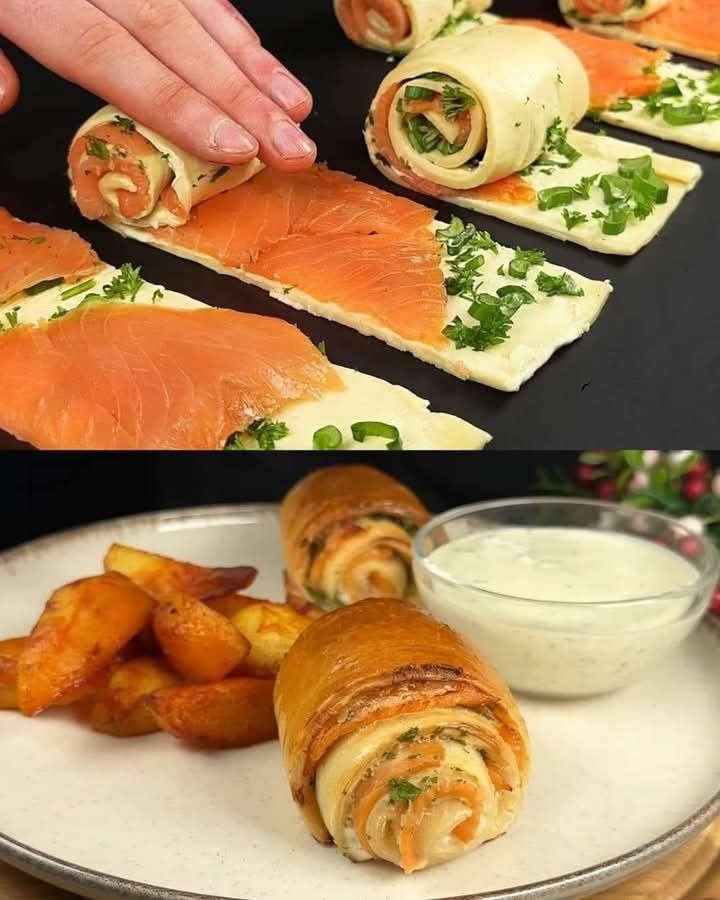 Tasty Recipe: Salmon Puff Pastry with Potato Salad