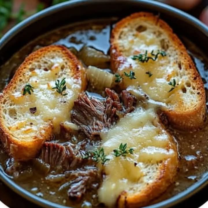 French Onion Short Rib Soup with Gruyère Toast – Rich, Hearty & Irresistible!