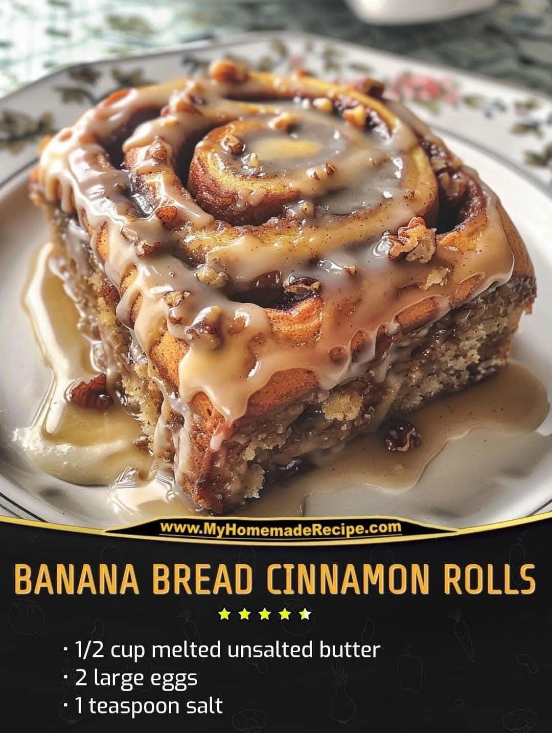 Banana Bread Cinnamon Rolls 