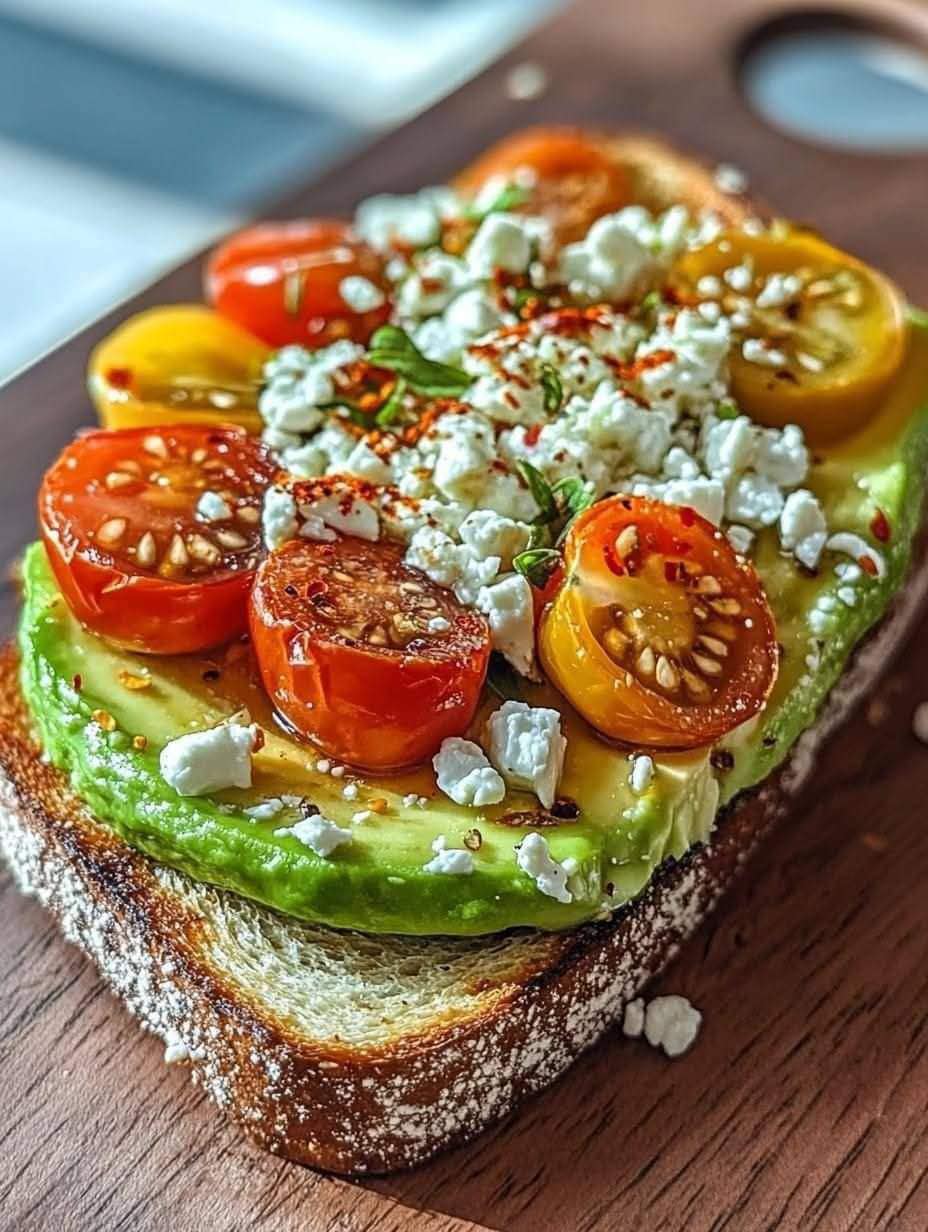 Avocado Toast with Feta & Cherry Tomatoes