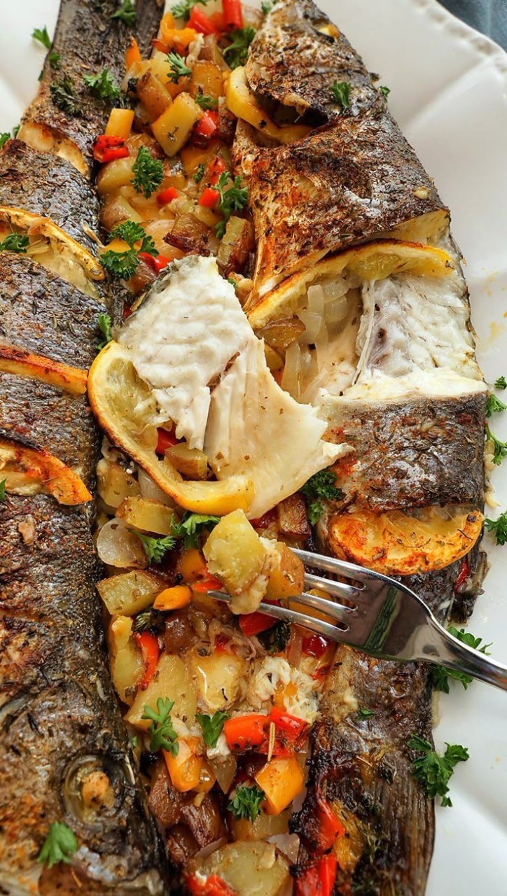 Oven Baked Mediterranean Branzino (Sea-Bass)