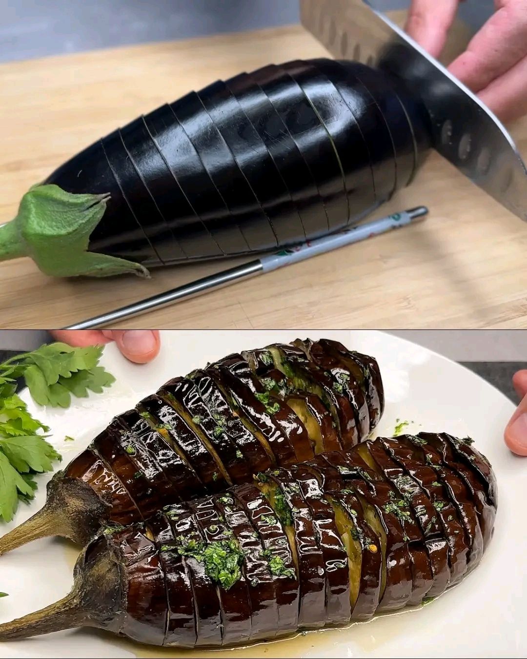 Garlic Butter Baked Eggplant