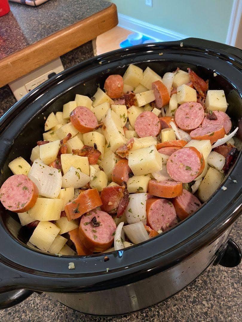 One of my favorite crockpot meals! So easy and cheap.