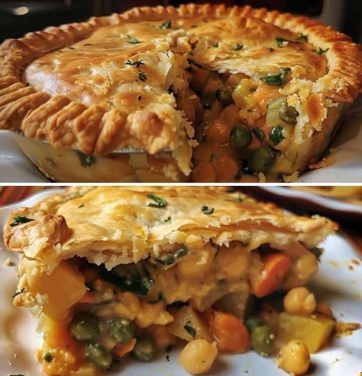 Chickpea and potato pot pie 