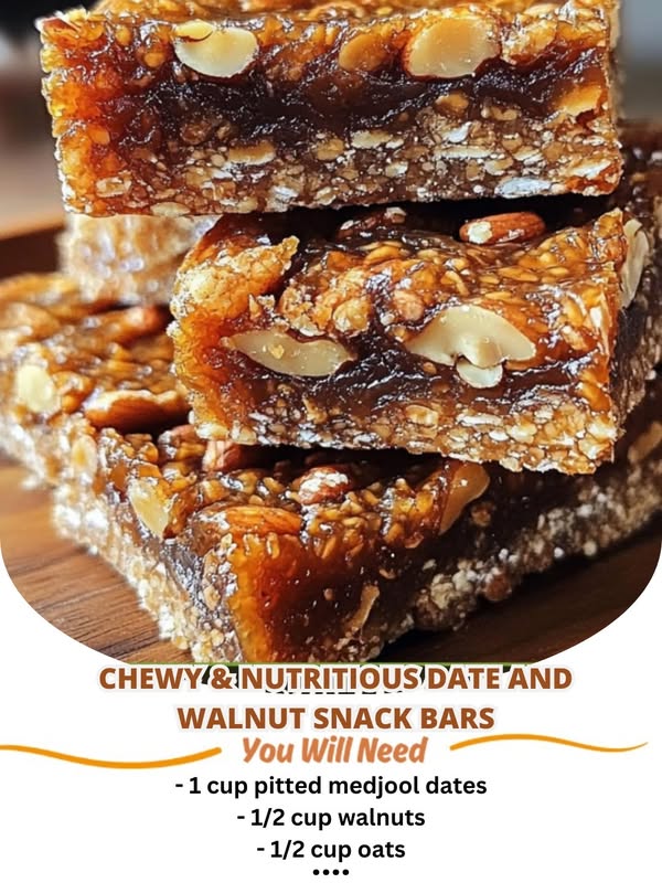 Chewy & Nutritious Date and Walnut Snack Bars are packed with goodness and super easy to make!