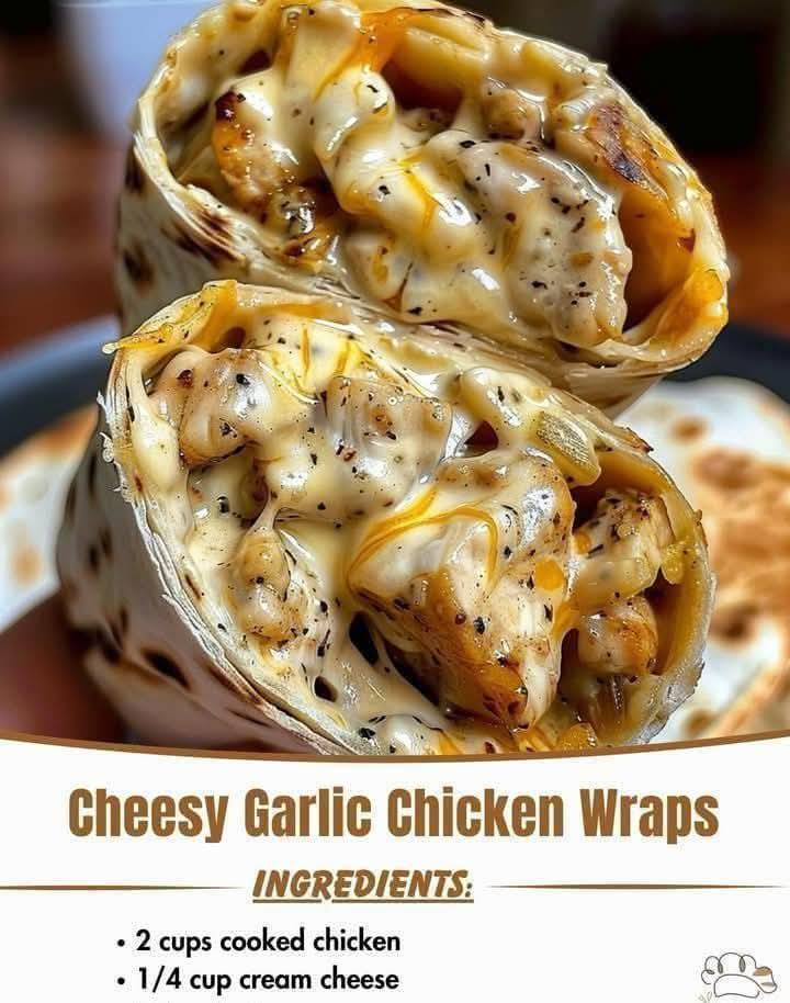 Search Results for: Cheesy Garlic Chicken Wraps Recipe