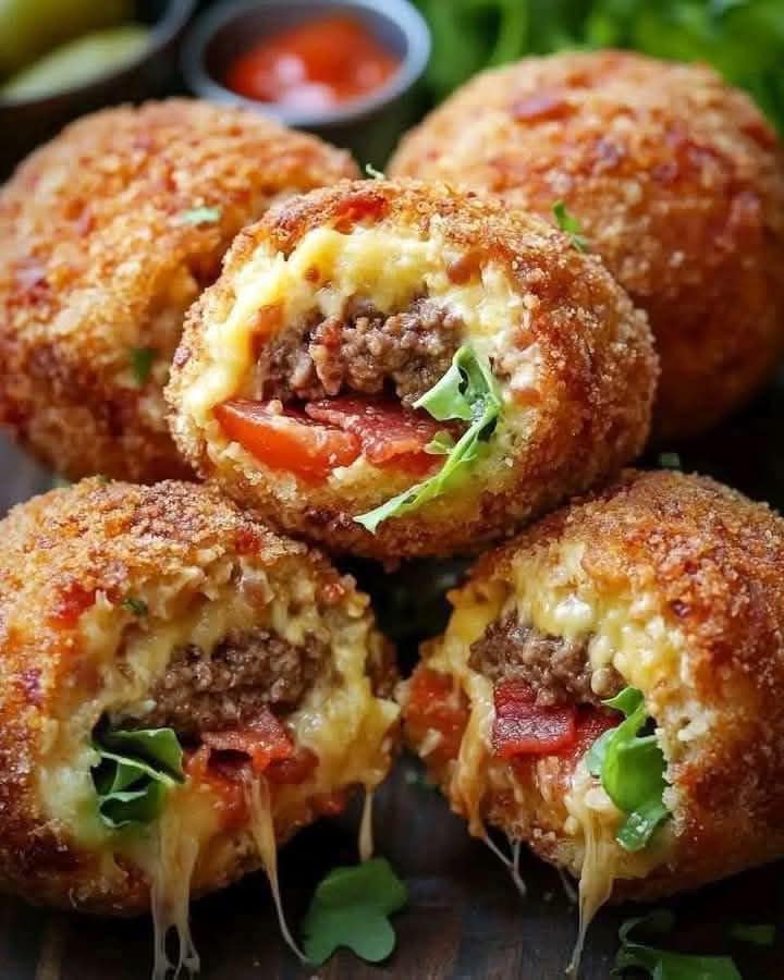 Bacon Parmesan Cheeseburger Bombs