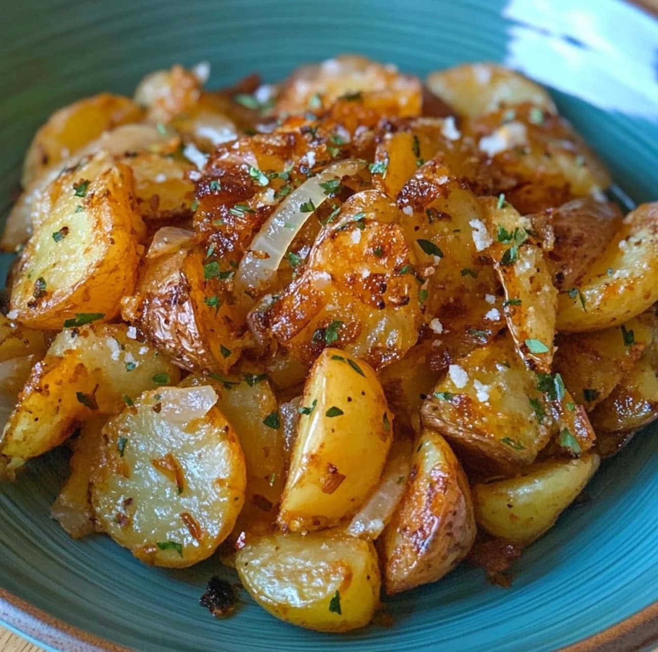 Oven Fried Potatoes and Onions 