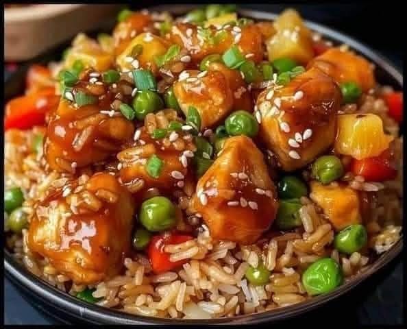 Sweet and Sour Chicken with Fried Rice