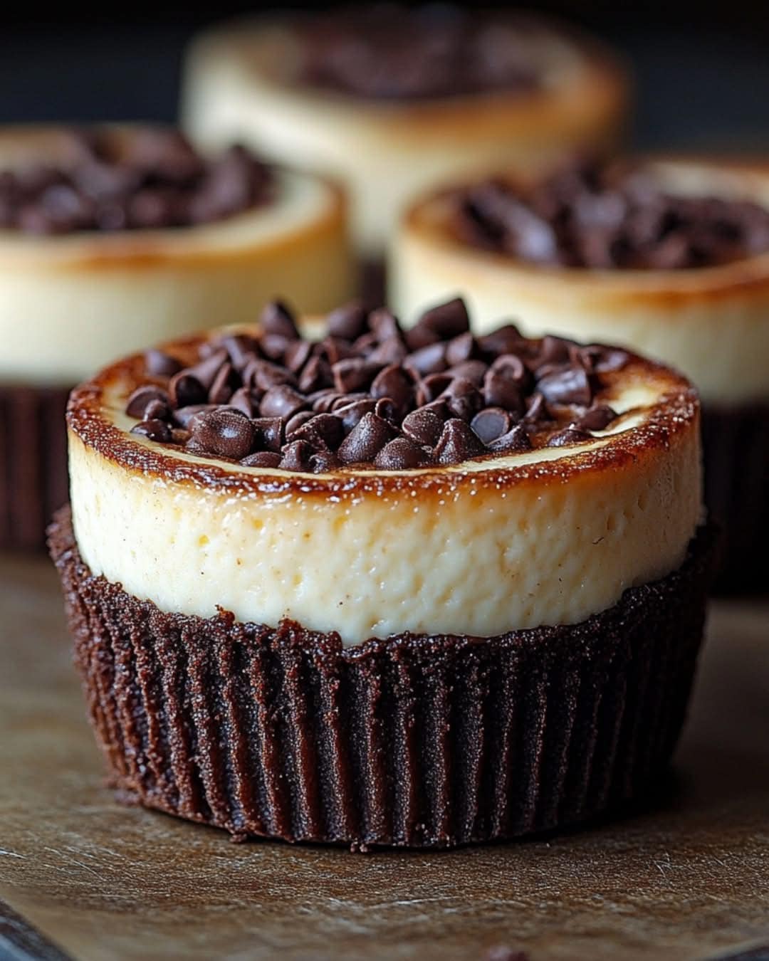 Brownie Bottom Mini Cheesecakes