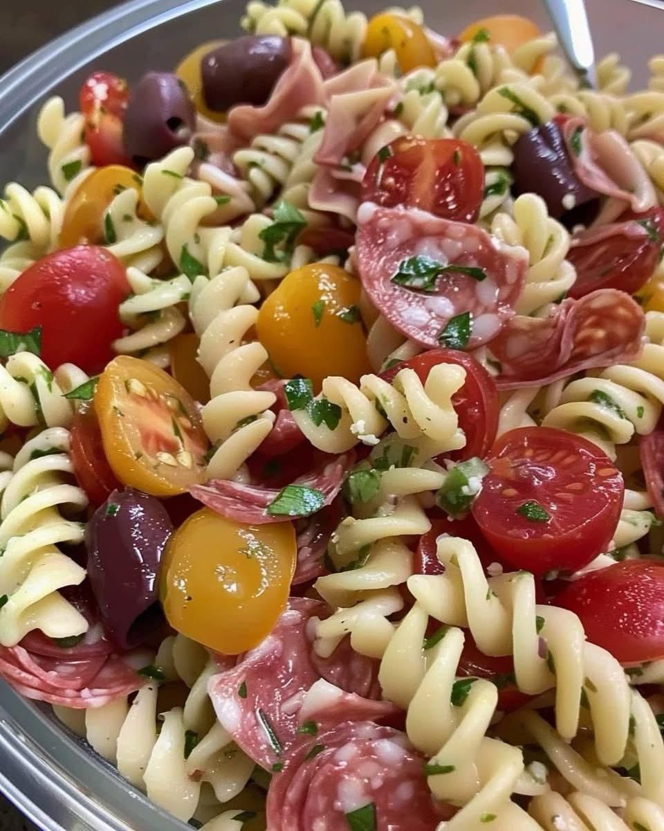 I recently whipped up a delightful Antipasto Pasta Salad! 