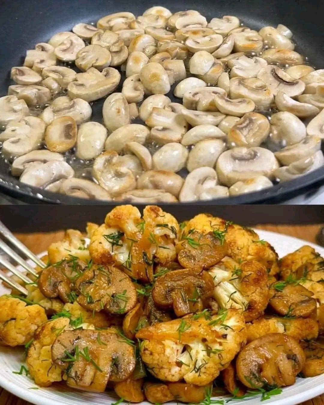 Sautéed Cauliflower and Mushrooms Recipe