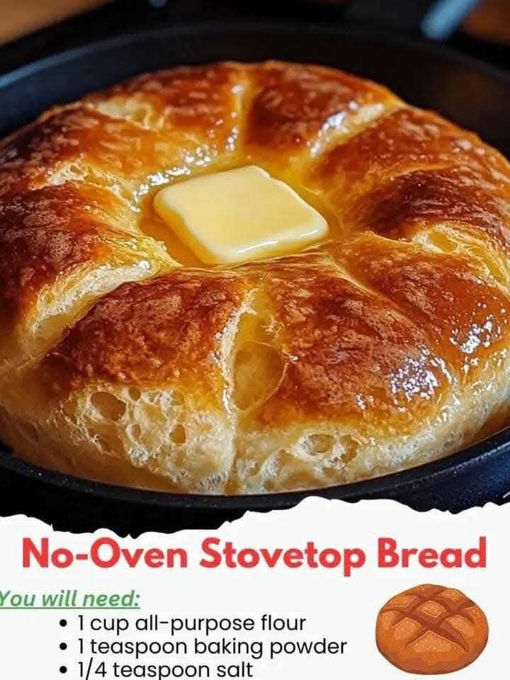 No-Oven Stovetop Bread – Don’t Lose This Recipe 