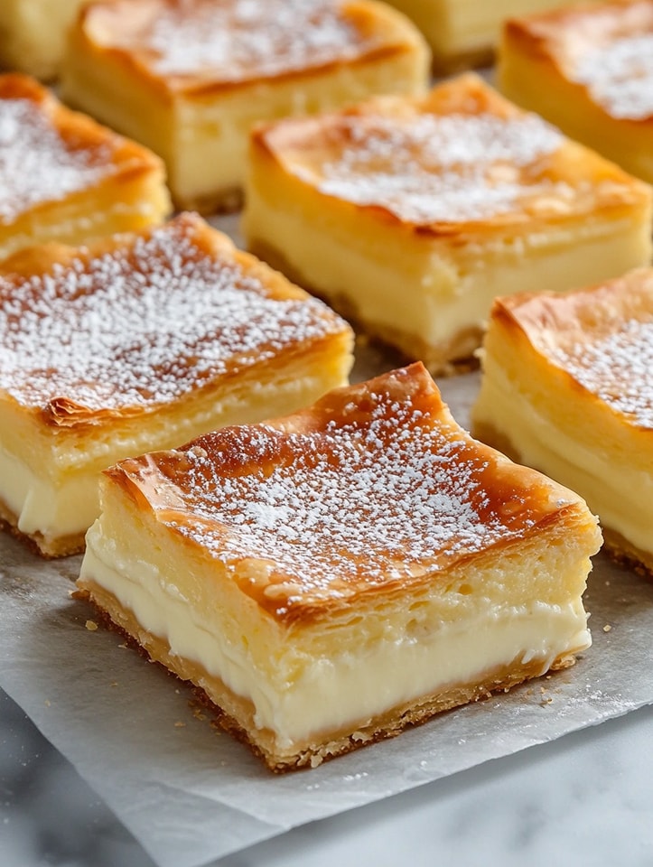 Vanilla Custard Cream Squares 