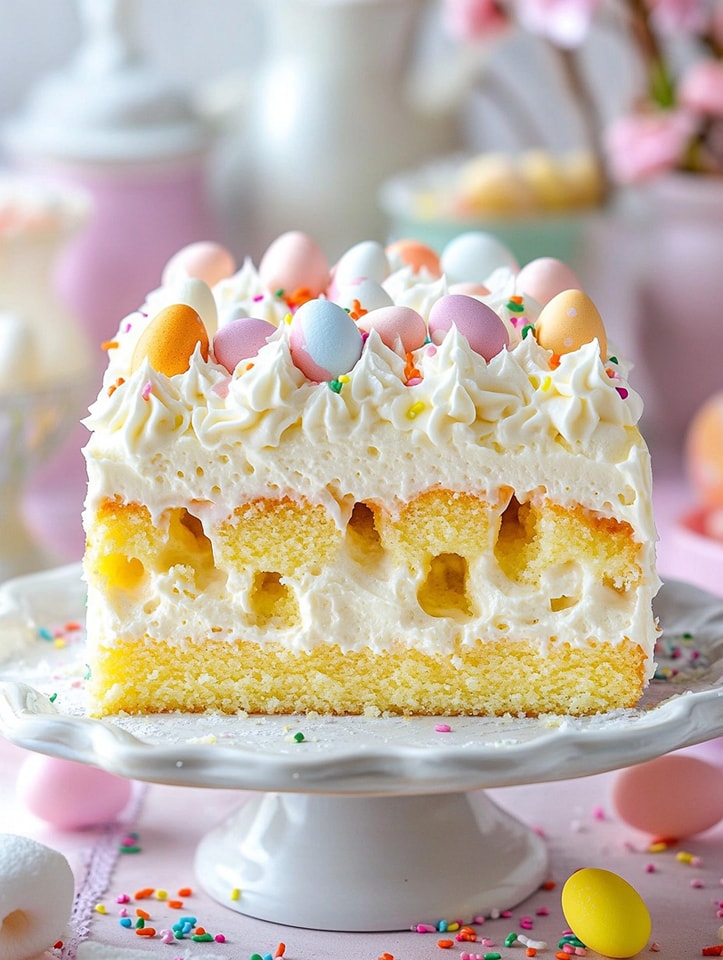 Easter Bunny Poke Cake 